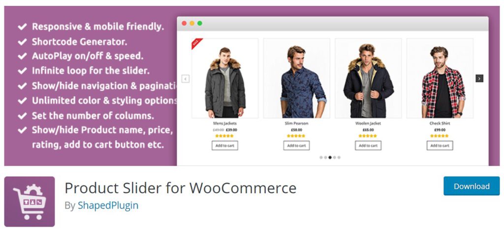 WooCommerce Products Slider plugin معرفی بهترین افزونه‌های رایگان برای ووکامرس بهترین افزونه های وردپرس, ووکامرس